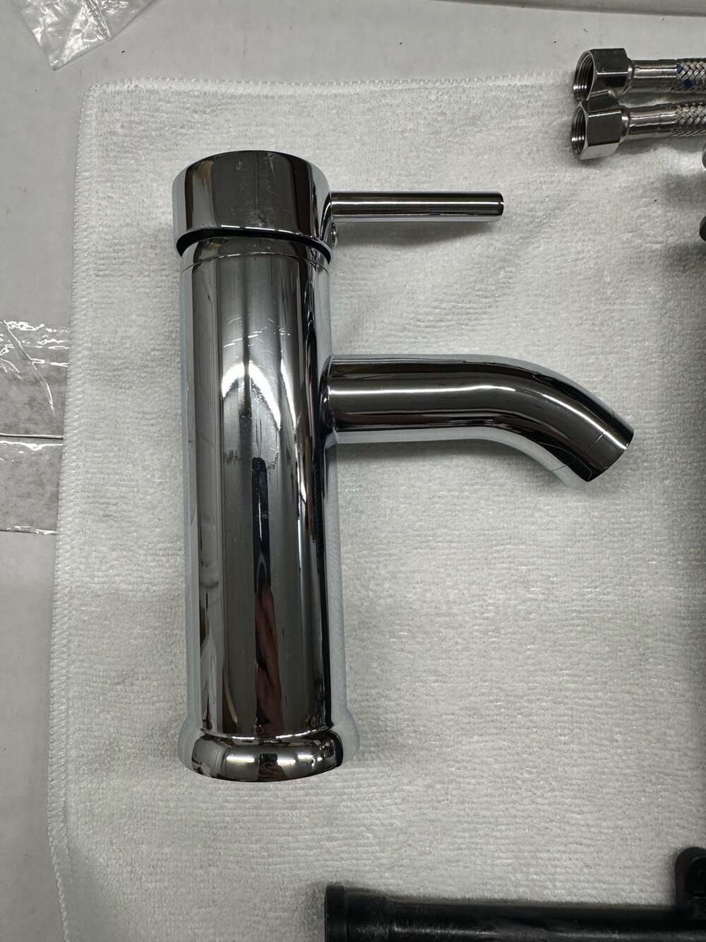 Modern Chrome Single-Handle Tall Bathroom Vessel Sink Faucet